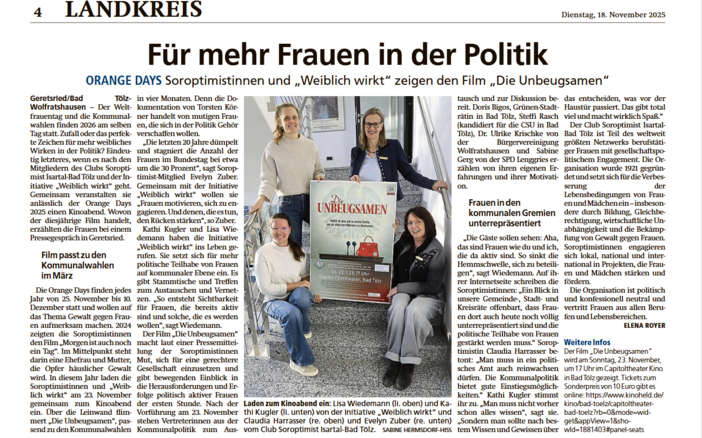 Für mehr Frauen in der Politik